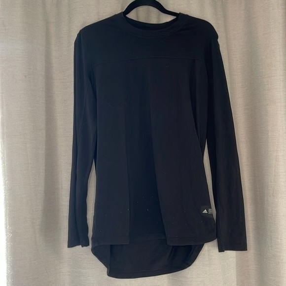 ADIDAS BLACK LONG SLEEVE TEE (M) - Picture 1 of 8